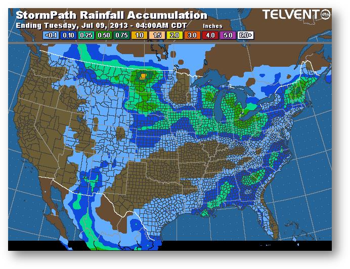 meteo 8 juillet 2013