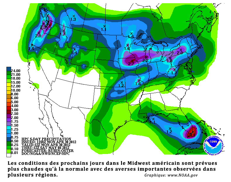 Meteo US 30 avril 12 Meteo US 30 avril 12